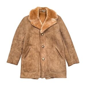 Sawyer of Napa x Saks Fifth Avenue Sherpa Wool Fleece Marlboro Coat Mens 40